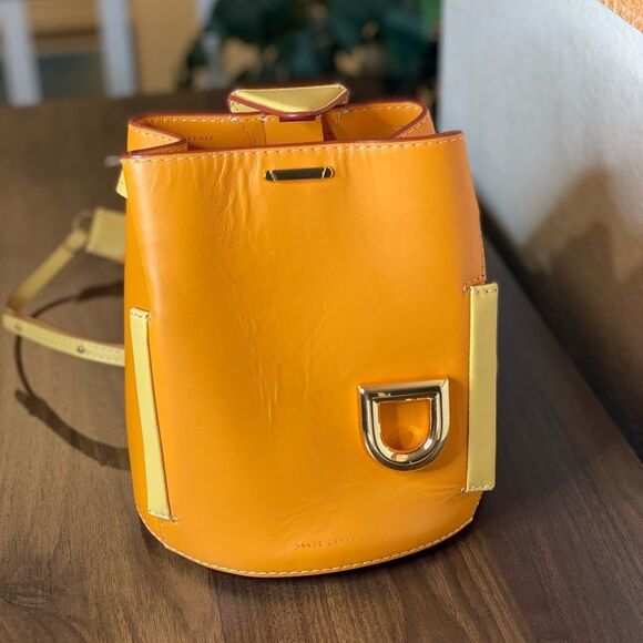 DANSE LENTE Leather Bucket Bag. London. main image 11